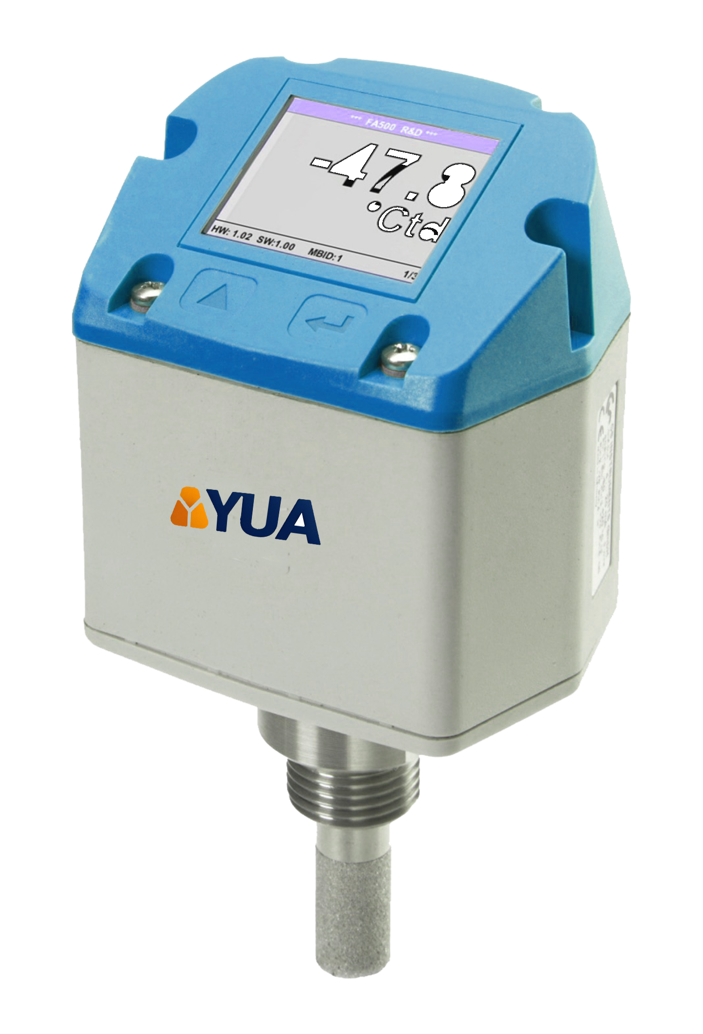 Dew point sensor with integrated display and alarm relay